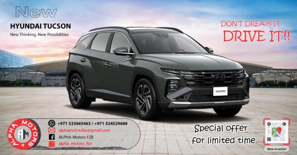 Hyundai Tucson 1.6L Turbo AT (2024 Model) GCC Spec’s - Amazon Grey color - Image 3